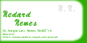 medard nemes business card